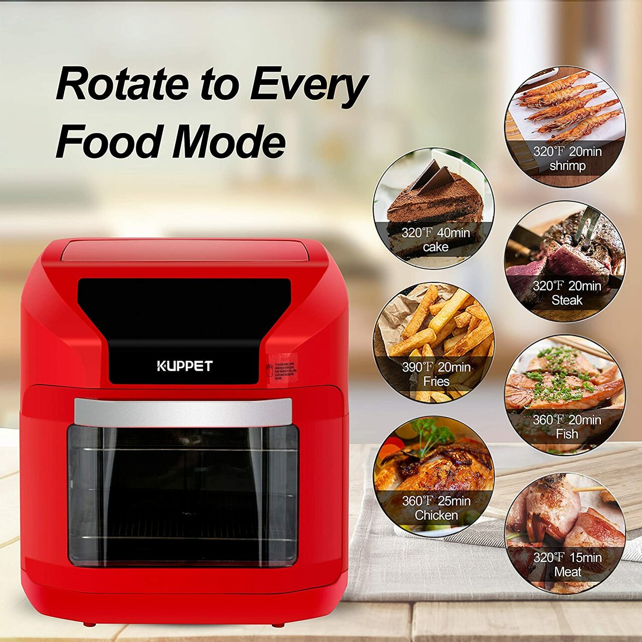 Air Fryer 10QT Electric Hot Air Fryer, Roasting, Reheating & Dehydrating, Touch Screen Oven Oilless Cooker