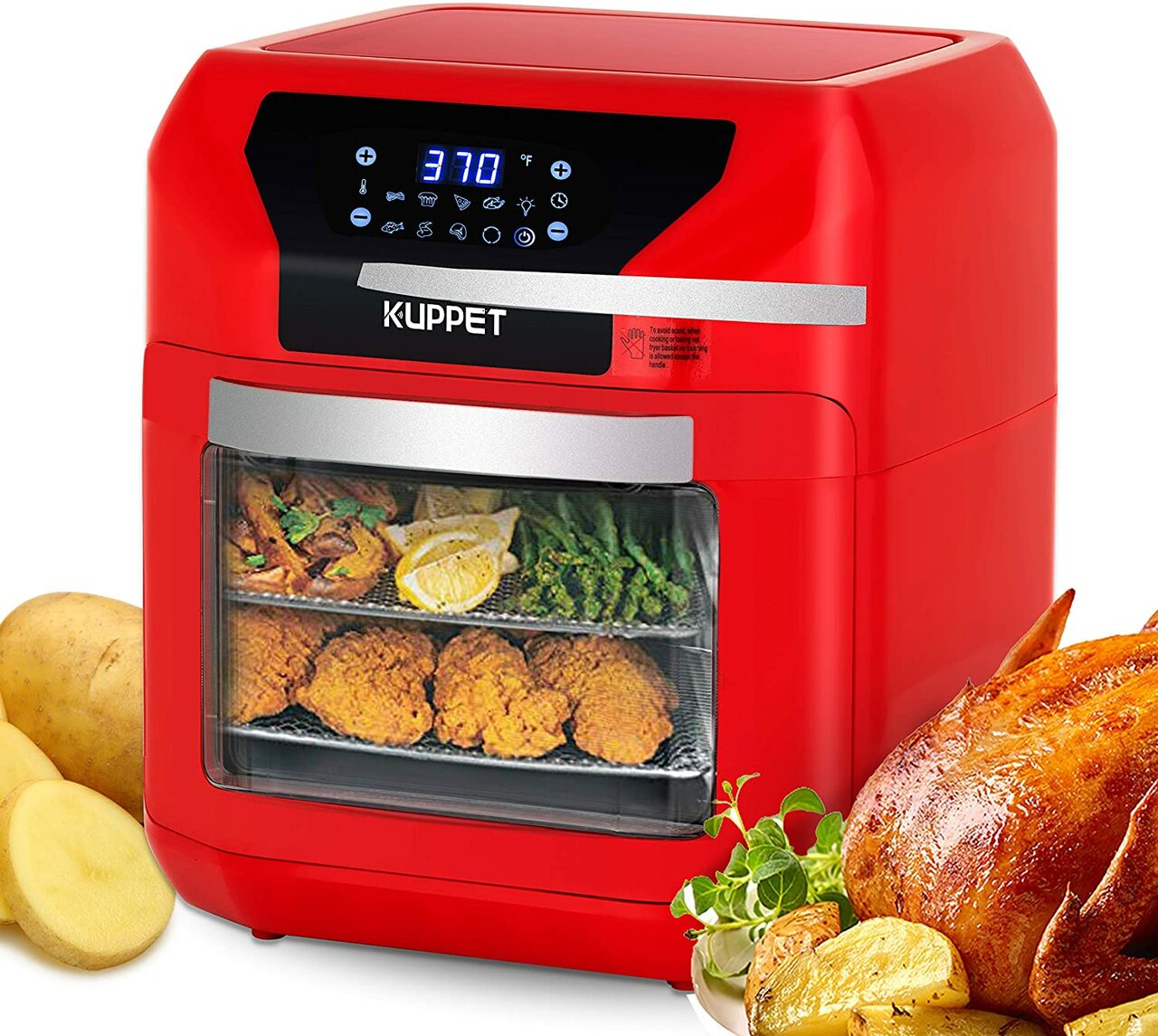 Air Fryer 10QT Electric Hot Air Fryer, Roasting, Reheating & Dehydrating, Touch Screen Oven Oilless Cooker