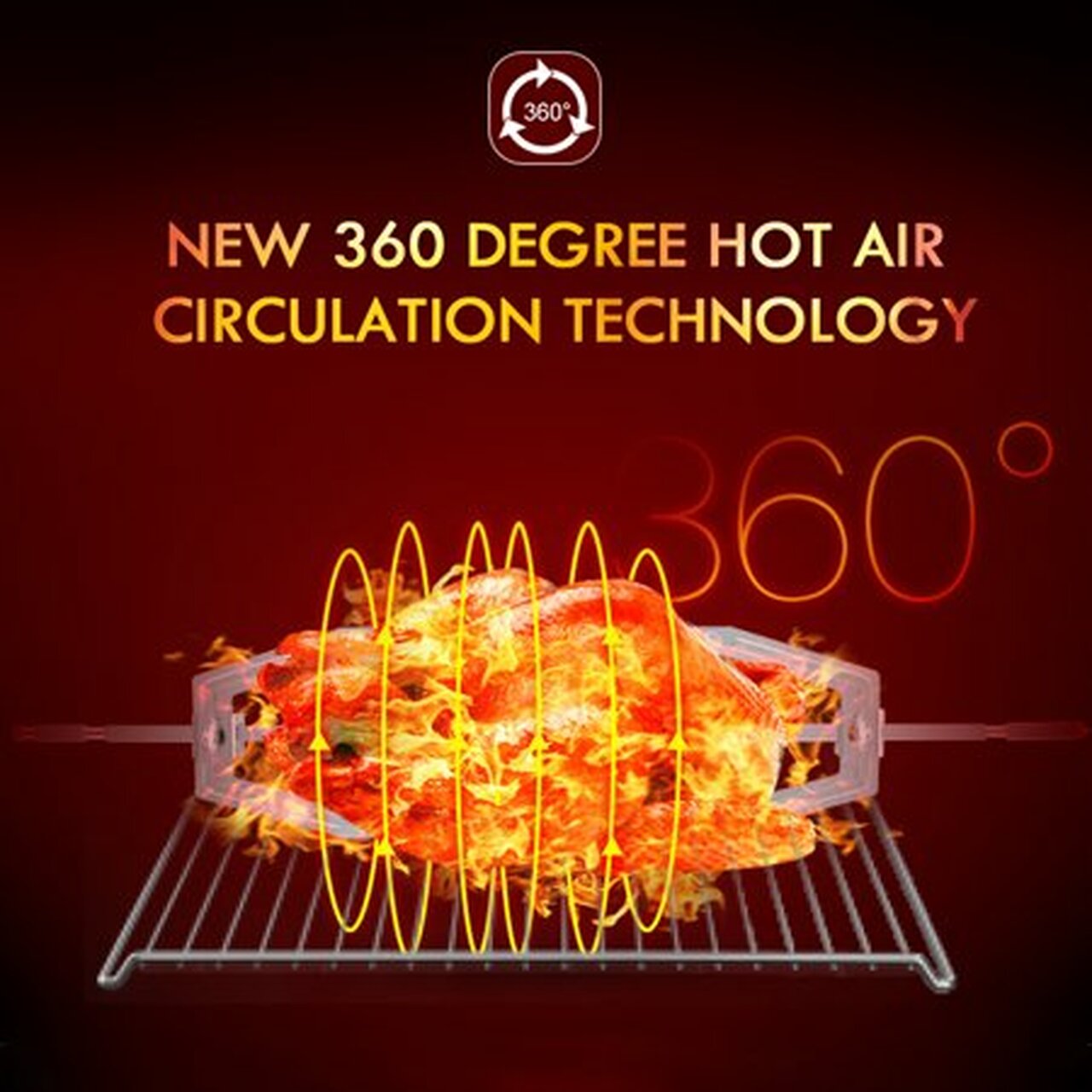 Smart Air Fryer Oven, 1800 W Stainless Steel 26.4 QT Super Big Capacity Toaster Oven with Practical Accessories