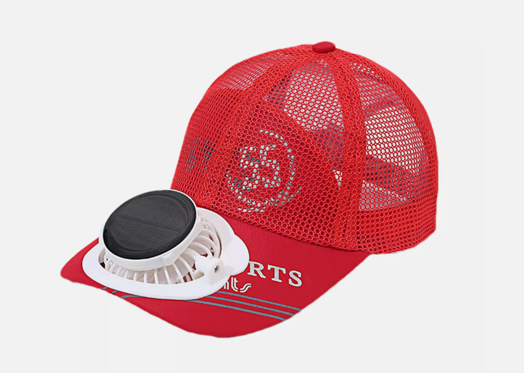 Wide Brim Solar Fan Hat w/ 2 Fans (Available in Cap too)
